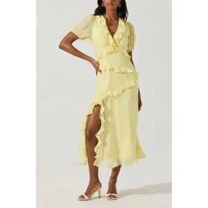 Ruffle Midi Dress ASTR the Label Size XS‎ SEE DESCRIPTION